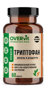 OVERVit, Триптофан, капсулы, 60 шт.
