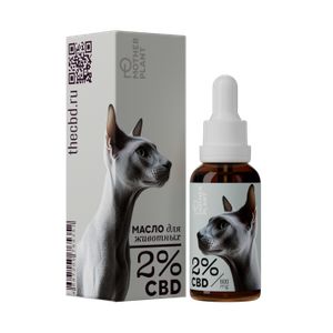 MotherPlant, CBD масло для животных 2% «Изолят» (без привкуса), жидкость, 30 мл
