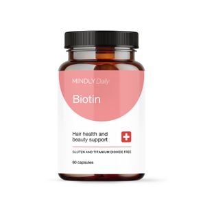 MINDLY, Биотин (для здоровья кожи волос и ногтей), капсулы, 60 шт.