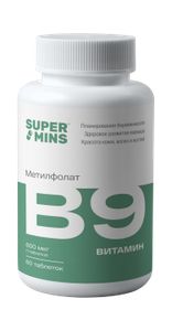 Supermins, Витамин B9 (метилфолат), таблетки, 60 шт.