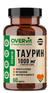 OVERVit, Таурин, капсулы, 60 шт.