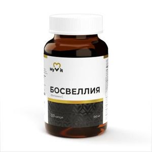 MyVit, Босвеллия + витамин С (L-аскорбиновая кислота), капсулы, 120 шт.