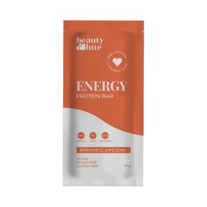 Beauty Diet, Батончик протеиновый «Energy Protein Bar» брауни с орехом, 30 г