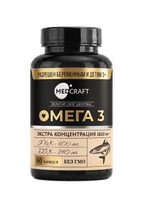 MEDCRAFT, Омега-3, капсулы, 60 шт.