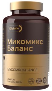 Dietelle, Микомикс баланс new (психобиотик, адаптоген), капсулы, 60 шт.