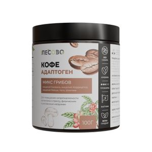 ЛЕСОВО, Кофе молотый с миксом грибов, без сахара, порошок, 100 г