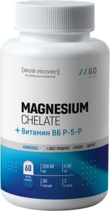 Мой ресурс, Магниевый комплекс и витамин B6 (P-5-P), капсулы, 60 шт.