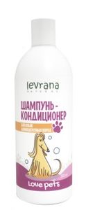 Levrana, Шампунь-кондиционер для собак длинношерстных пород «Love Pets», жидкость, 500 мл