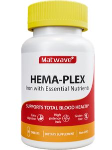 Matwave, Hema-Plex, витаминный комплекс с железом, таблетки, 30 шт.