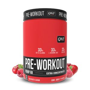 QNT, Предтренировочный комплекс «PRE-WORKOUT», со вкусом красных фруктов, порошок, 300 г