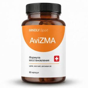 MINDLY, AviZMA (цинк + магний + витамин B6), капсулы, 60 шт.
