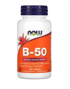 Now Foods, B-50 Комплекс витаминов группы B, таблетки, 100 шт.
