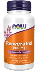 Now Foods, Натуральный Ресвератрол, капсулы, 60 шт.