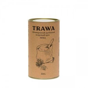 TRAWA, Обезжиренный и дробленый кедровый орех (мука), 500 г