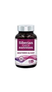 Siberian organic nutrition, Магний (бисглицинат) + В6, капсулы, 90 шт.