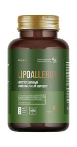 Lipomins, Антигистаминный липосомальный комплекс «LipoAllergy» (при аллергии), растительные капсулы, 60 шт.