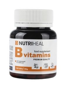 NUTRIHEAL, Витаминный B-комплекс, со вкусом лимона, таблетки, 120 шт.