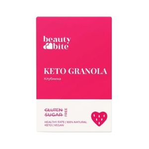 Beauty Bite, Кето-гранола с клубникой, 125 г