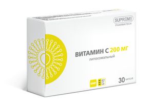 Supreme Pharmatech, Липосомальный витамин C, капсулы, 30 шт.