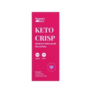 Beauty Diet, Батончик «Keto Crisp» со вкусом фундука, клубники и зеленого чая, 35 г