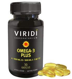 VIRIDI LABORATORIUM, Omega-3 Plus, капсулы, 30 шт.