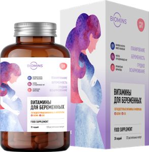Biomins x maam, Витаминно-минеральный комплекс для планирующих беременность, беременных и кормящих женщин, растительные капсулы, 120 шт.