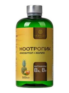 MORELET, Ноотропик питьевой с инозитолом, холином, ДМАЭ, жидкость, 500 мл