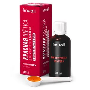 IMUALI, Красная щетка в мицеллярной форме Phytoestrogen Complex, фитогормоны для женского и мужского здоровья, жидкость, 30 мл