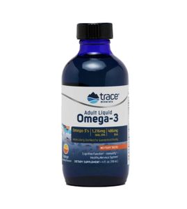 Trace Minerals, Жидкая омега-3 для взрослых, со вкусом апельсина, жидкость, 118 мл
