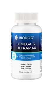 BIODOC, OMEGA-3 ULTRAMAX, капсулы, 30 шт.