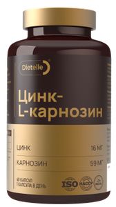 Dietelle, Цинк-L-карнозин, капсулы, 60 шт.