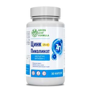 Green Leaf Formula, Цинк (пиколинат), капсулы, 30 шт.
