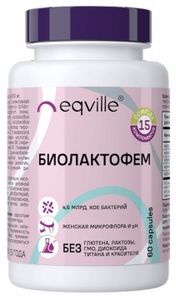 Eqville, Биолактофем (для восстановления вагинальной микрофлоры женщины), капсулы, 60 шт.