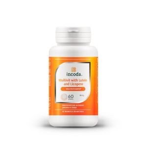 Incoda, Мультивитамины с лютеином и ликопином, таблетки, 60 шт.
