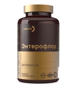 Dietelle, Энтерофлор new (метабиотик и сорбент для микрофлоры кишечника), капсулы, 90 шт.