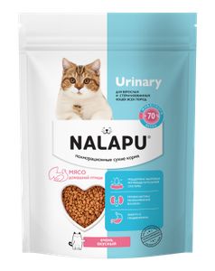 NALAPU, Сухой корм для взрослых и стерилизованных кошек Urinary (для профилактики МКБ), с мясом домашней птицы, 240 г
