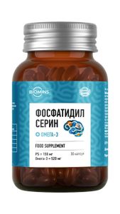 Biomins, Омега-3 + Фосфатидилсерин, капсулы, 30 шт.