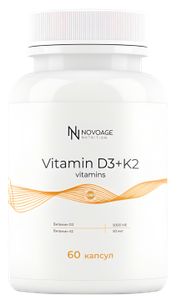 NOVOAGE nutrition, Витамин D3 (5000 МЕ) + K2 (МК-7), капсулы, 60 шт.