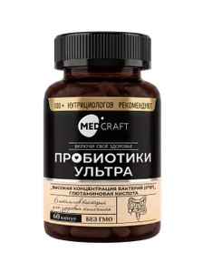 MEDCRAFT, Пробиотики УЛЬТРА, капсулы, 60 шт.