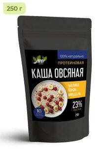 Yappi, Каша овсяная протеиновая, с малиной и бананом, 250 г