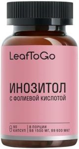Leaftogo, Инозитол с фолиевой кислотой, капсулы, 90 шт.