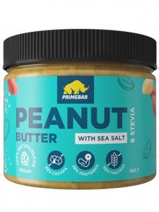 Prime Kraft, Арахисовая паста с морской солью и стевией, 300 гр