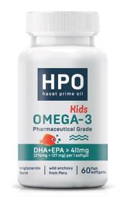 HayatPrimeOil, Омега 3 Kids, капсулы (халяль), 60 шт.