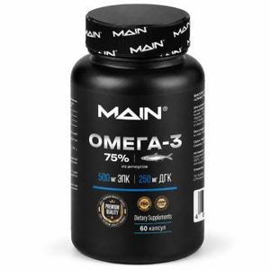 MAIN, Омега-3 75%, капсулы, 60 шт.