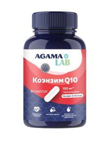 Agama Lab, Коэнзим Q10 (убихинон), капсулы, 60 шт.
