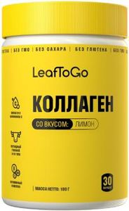 Leaftogo, Коллаген (говяжий) с витамином C со вкусом лимона, порошок, 180 г