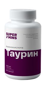 Supermins, Таурин (500 мг), капсулы, 60 шт.