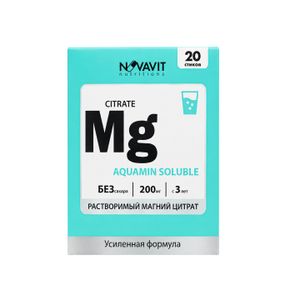 NOVAVIT nutritions, Магний (цитрат), стики, 20 шт.