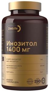 Dietelle, Инозитол (мио + d-хиро), капсулы, 60 шт.