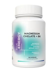 Rise Energy, Магний Хелат (бисглицинат) + В6, капсулы, 120 шт.